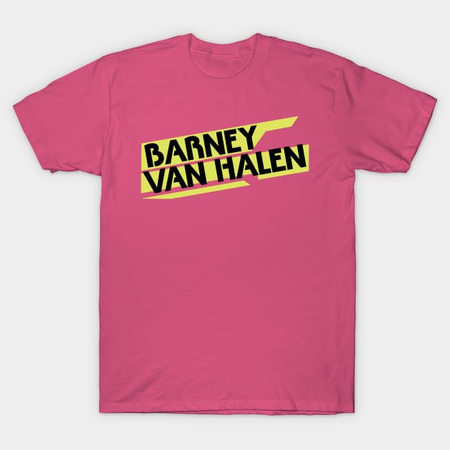 Barney Van Halen - Band Logo T-Shirt by RyanJGillComics